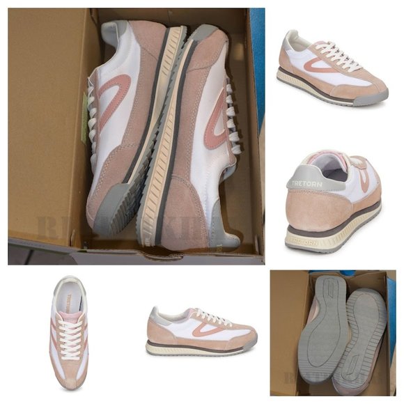 Tretorn Women’s Rawlins 2.0 BLUSH Sneaker Suede Leather Lightweight - Picture 1 of 10